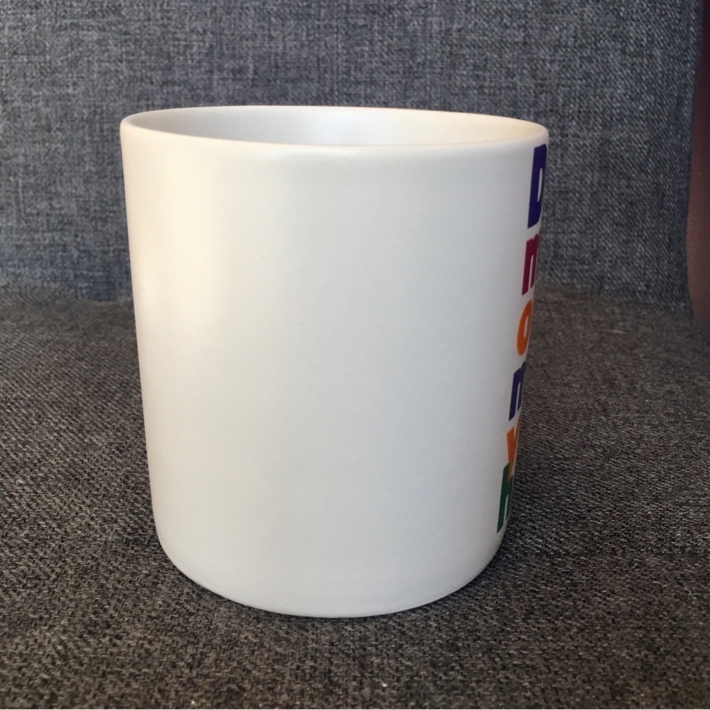 “Do more of what makes you happy.” Colorful Coffee Mug, White, 15 oz - Picture 4 of 15